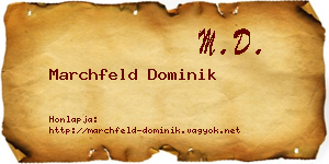 Marchfeld Dominik névjegykártya